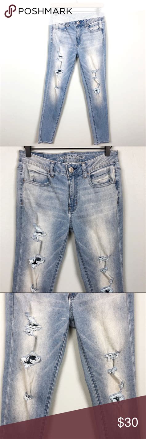 Aeo Super Stretch Hi Rise Jegging Distressed 8 Womens Jeans Skinny