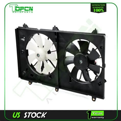 RADIATOR CONDENSER COOLING Fan Assembly For 2003 2004 2005 2007 Honda