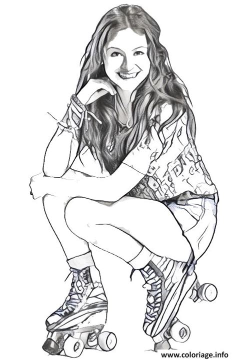 Coloriage Soy Luna En Patin Facile A Colorier Photo Jecolorie