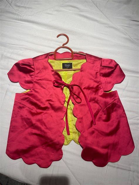 BLUM Cute Hot Pink Crop Outerwear Women S Fashion Coats Jackets And Outerwear On Carousell