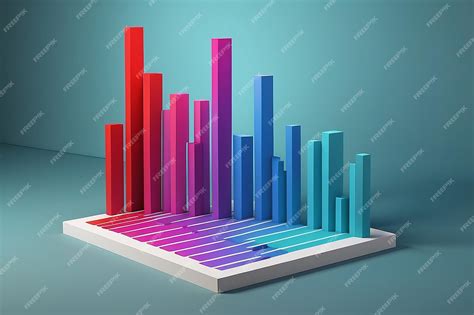 Premium Photo Shadow On 3d Bar Graph Diagrams 3d Illustration