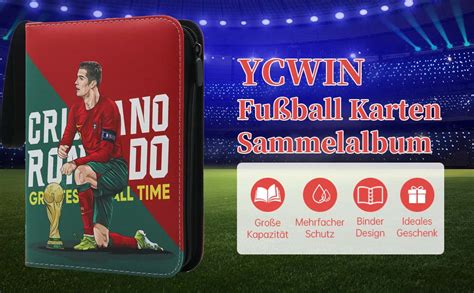 Ycwin Fu Ball Karten Sammelalbum Mit Rei Verschluss Und