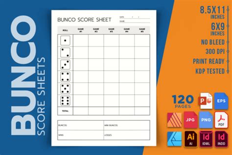 Bunco Score Sheets Graphic By Renatori Designs · Creative Fabrica