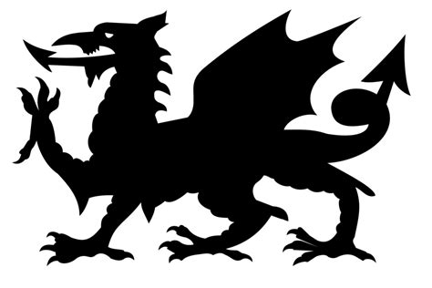 Welsh Dragon Silhouette - ClipArt Best