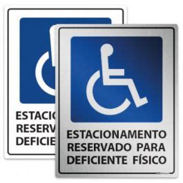 Placa De Estacionamento Para Deficientes Afixgraf