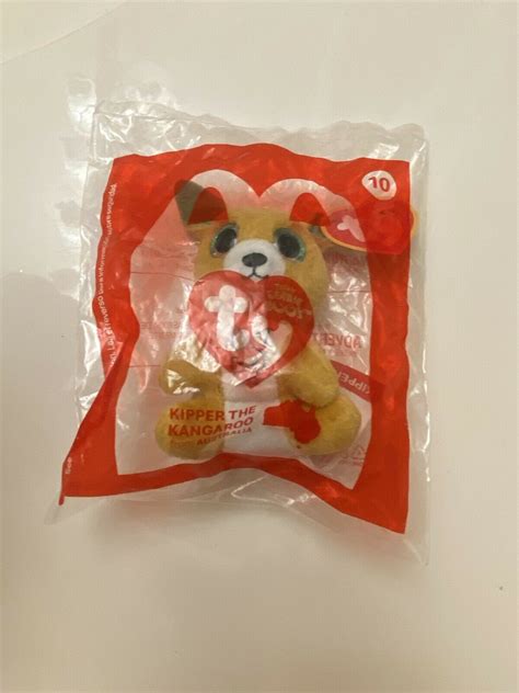 Happy Meal Mcdonalds Ty Beanie Babies Boos Plush Kipper The Kangaroo