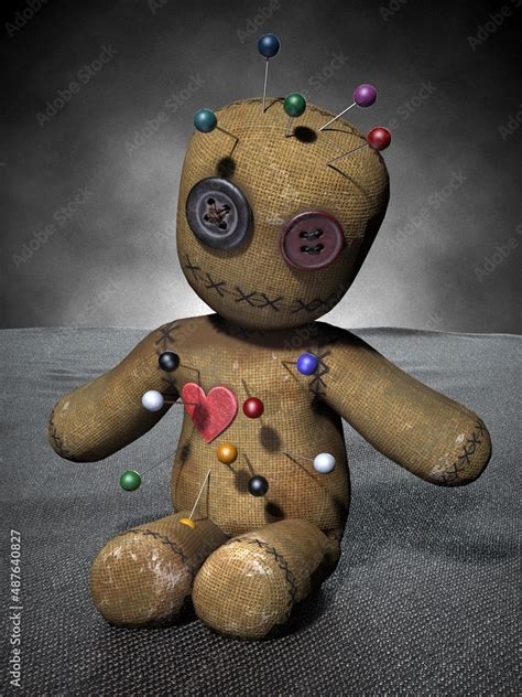 A Voodoo Doll 3d Illustration Stock Illustration Adobe Stock