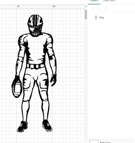 Football Player Svg Football Svg Colored Layers Football Etsy