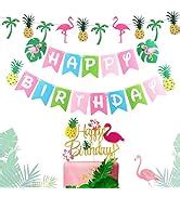 Amazon Laventy Set Of Glitter Flamingo Happy Birthday Cake