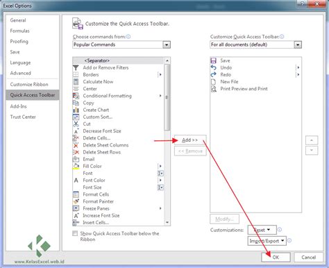 Fungsi Quick Access Toolbar Pada Microsoft Excel Kelas Excel