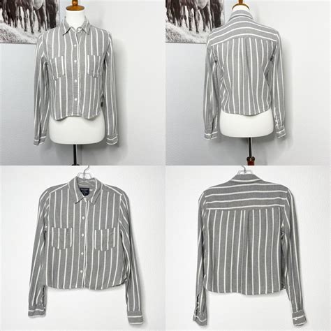 Abercrombie Fitch Striped Button Down Top Very Depop