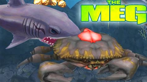 The Meg Megalodon Vs Giant Crab Boss Hungry Shark Evolution Hoorikz