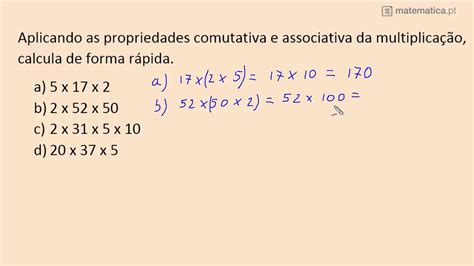 Aplicar A Propriedade Comutativa E Distributiva Da Multiplicação Youtube