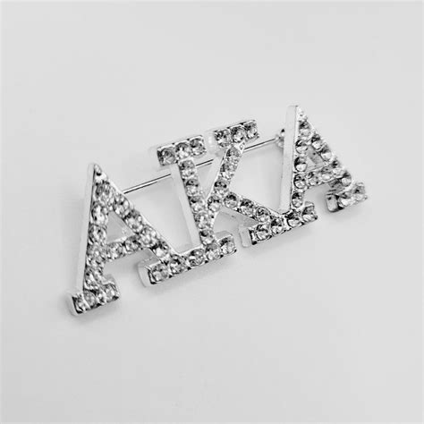 Silver Aka Pin Crystal Pin Nl Greek