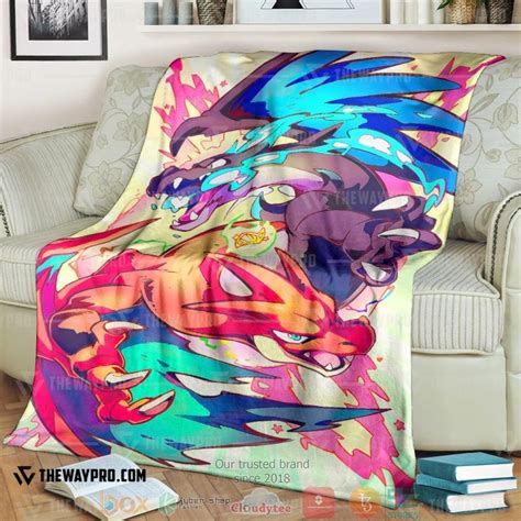 Pokemon Charizard Braixen Gx Cosmic Eclipse Blanket Hot Sale