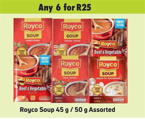 Royco Soup 45g 50g Assorted Offer At Game