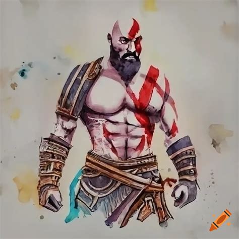 Kratos In His Iconic Armor From God Of War On Craiyon