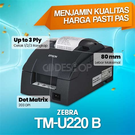 Jual Printer Kasir Kertas Rangkap Epson TM U220 B Epson Auto Cutter TMU