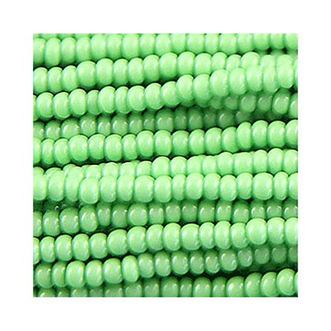 Preciosa Czech Seed Beads Opaque 11 0 Light Green Full Hank