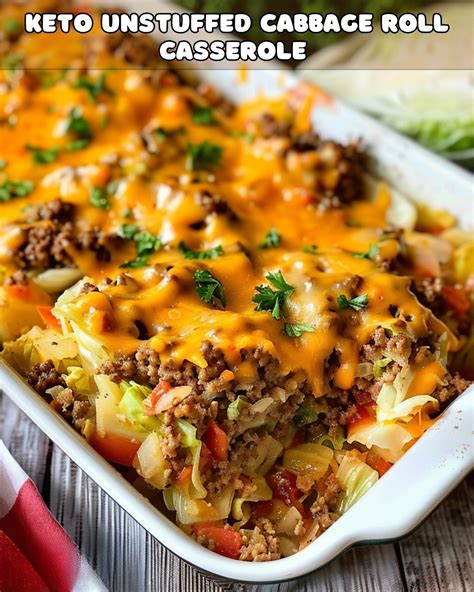 Keto Unstuffed Cabbage Roll Casserole Foodyhealthylife