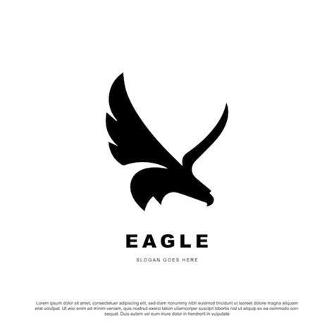 Der Fliegende Adler Logo Design Vektor Premium Vektor