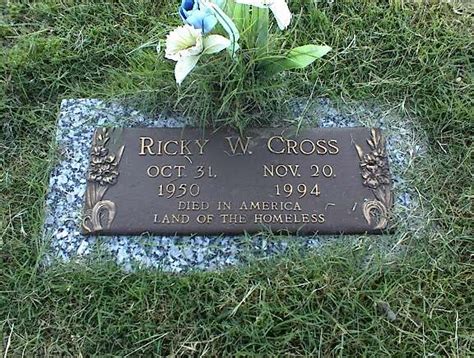 Ricky W Cross 1950 1994 Grave Memorials Grave Marker Headstones