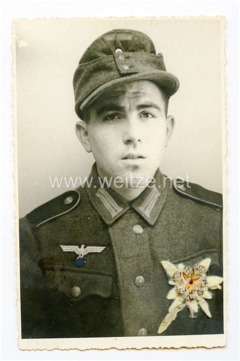 Wehrmacht Portraitfoto Soldat mit Einheitsfeldmütze Heer 1933 1945