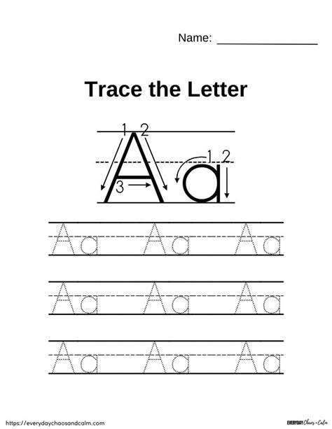 Free Printable Letter A Worksheets