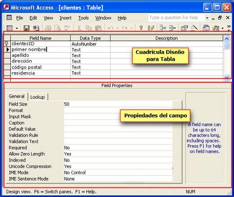 Cuales Son Las Propiedades De Los Campos En Access Thetanmapa