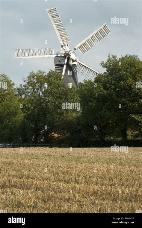 Five sailed windmill Alford Lincolnshire Wolds England UK Stock Photo - Alamy