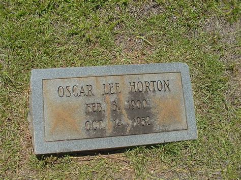 Oscar Lee Horton Memorial Find A Grave