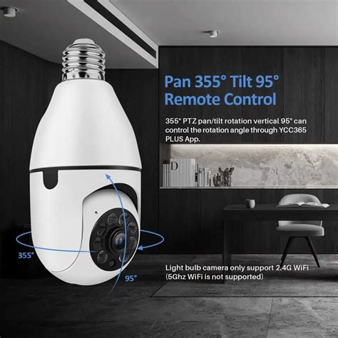 V380 Pro Wireless E27 Ptz Bulb Cameras Auto Tracking 360 Wifi Hidden