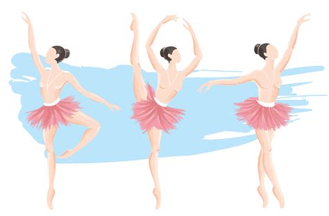 Insieme Della Ballerina Della Donna Icona Di Logo Di Balletto Per L