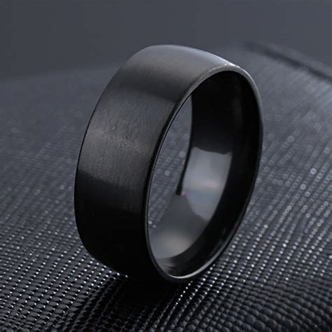 ZORCVENS New Punk Black Gold Silver Color Titanium Wedding Ring High