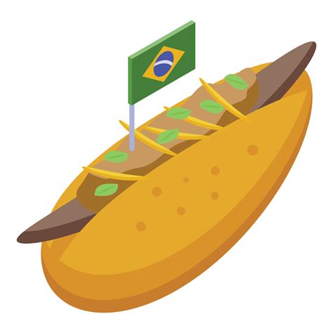 Brazilian Sandwich Icon Isometric Vector Brazil Food 19464388 Vector