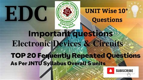 Electronic Devices And Circuits Important Questions AS PER JNTUK