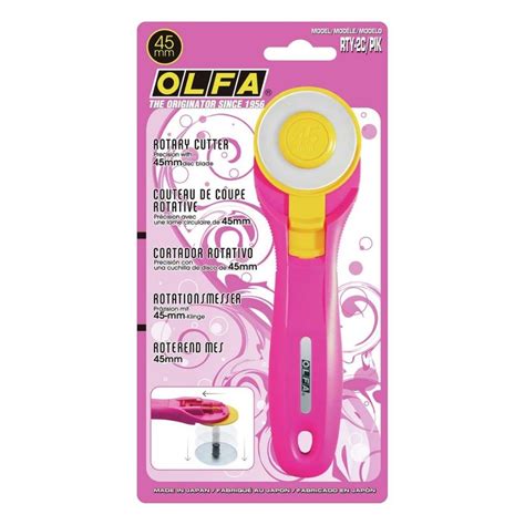 Olfa 45mm Quick Change Rotary Cutter Extremely Adorable Pink RTY 2 C