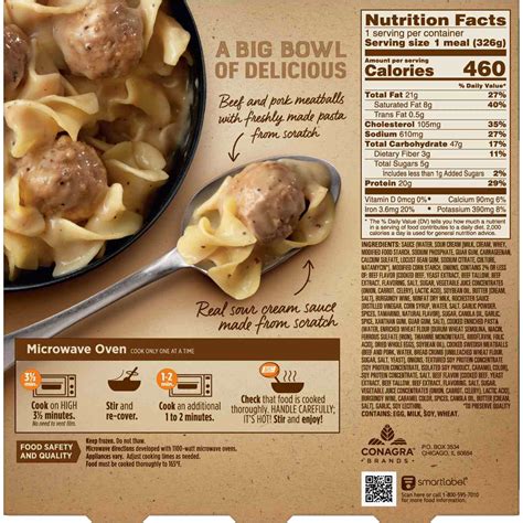 Marie Callenders Swedish Meatballs Bowl Frozen Meal Shop Entrees