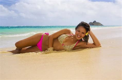 Beautiful Polynesian Girl In Bikini Stock Photo Tomasfoto 2866228