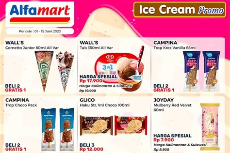 Harga Promo Es Krim Alfamart Terbaru Juni Beli Gratis