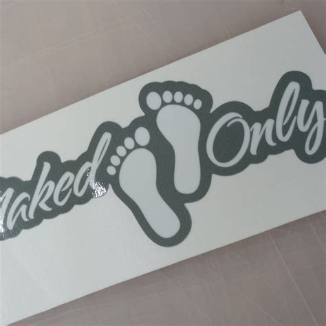 Naked Feet Only Sticker Etsy