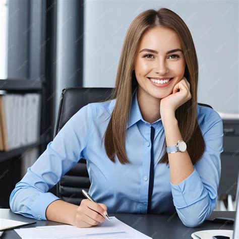 Premium Photo Photo Portrait Of Young Happy Business Woman Office