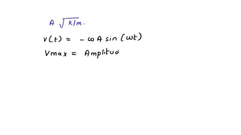 Solved If The Maximum Speed Of An Object Undergoing Simple Harmonic