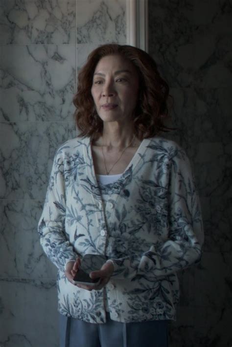 Bird And Botanical Print Cardigan Of Michelle Yeoh As Eileen Mama Sun