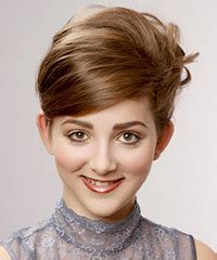 Long Curly Light Chestnut Brunette Updo Hairstyle