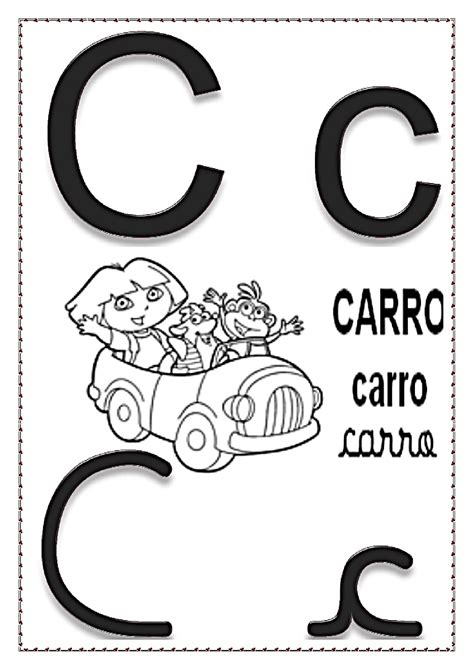 Alfabeto Ilustrado Dora Para Colorir 3 Educarolando Aprender Brincando