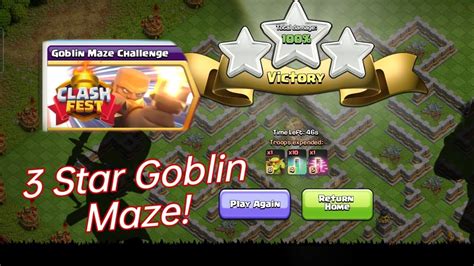 How To Star Goblin Maze Challenge Clash Of Clans Youtube