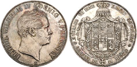 Friedrich Wilhelm IV 1840 1861 Vereinsdoppeltaler 1841 A 37 09 G