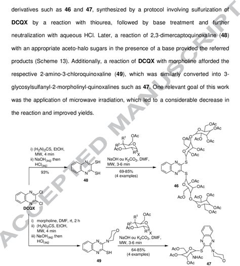 Scheme Synthesis Of Thioglycoside Based Quinoxalines Via