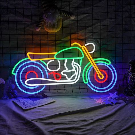 Classic Motorcycle LED Neon Sign LED Motorcycle, Motorcycle Neon Lights ...